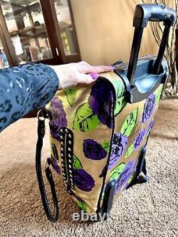 VERY RARE Vintage Betsey Johnson Luggage Weekender Roller Carry On 5 Piece Set