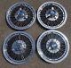 Very Rare Vintage Set Of 4 1967 Ford Mustang 15 Wire Spoke Spinner Hubcaps