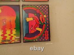 VERY RARE peter max set of 6 gallery poster promo card Woodstock 25 year 1994