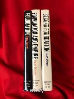 Very RARE Foundation Trilogy 3 Book Set Isaac Asimov Doubleday Science Fiction