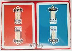 Very Rare 1970's THE DUNES HOTEL Double Deck Set PLAYING CARDS/Hotel Street Sign