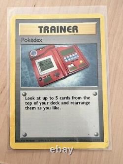 Very Rare 1995, 96,98 Pokemon Pokedex Trainer Card 87/102 Base Set
