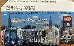 Very Rare 2000 Subway Series Metrocard 4 card set. Expired, Never released