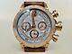 Very Rare B. R. M 18k Rose Gold V8 Chronograph Gold Collection Watch In Full Set
