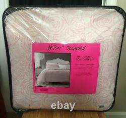 Very Rare Betsey Johnson Inverse Rose Full Queen Comforter + Sham Set