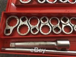 Very Rare Britool 1/2 drive A/F And WHIT ringed crowsfoot spanner set COLLECTORS