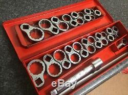Very Rare Britool 1/2 drive A/F And WHIT ringed crowsfoot spanner set COLLECTORS