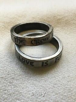 Very Rare Collectible 2002 The Crow Ring Set Real Love Is Forever Size 7&10 VTG