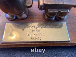Very Rare Desk Set Employee Kusan Toys 1976 Zoodle Land Beaver Penguin Rare #T
