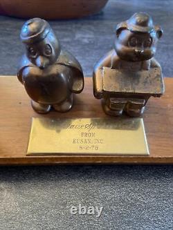 Very Rare Desk Set Employee Kusan Toys 1976 Zoodle Land Beaver Penguin Rare #T
