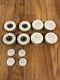 Very Rare Excalibur Figure Roller Skate Wheels With Caps White Set Of 8 Vintage