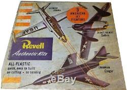 Very Rare Early Revell Gift Set'53 3 American Jet Fighters F-94c, F-7, F-9