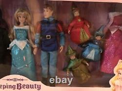 Very Rare Exclusive Disney Store 12 SLEEPING BEAUTY Deluxe Doll Set FREE SHIP