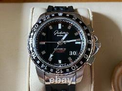 Very Rare Glashutte Original Sport Evolution GMT Steel Watch in FULL SET
