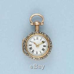 Very Rare Gold & Diamond Set Ring Watch (possibly Smallest Known Fusee Watch)