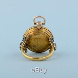 Very Rare Gold & Diamond Set Ring Watch (possibly Smallest Known Fusee Watch)