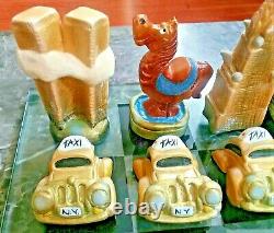 Very Rare New York With A Twist Chess Set 1 Of Only 8 Made! Artist Proof #5 Of 8