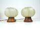 Very Rare Original 60s Cocoon Mid Century Danish Modern Pair Set 2 Table Lamps