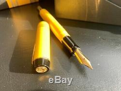 Very Rare Parker Duofold Mandarin Yellow Limited Edition Fountain Pen FULL SET