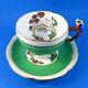 Very Rare Parrot Handle Scenic Handpainted Royal Grafton Tea Cup And Saucer Set