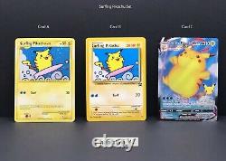 Very Rare Set of Pikachu Cards, Set of 8 (NM/M)