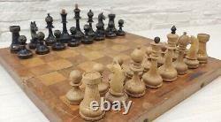 Very Rare Soviet Chess Set Vintage Wooden USSR Antique Chess Artel Gift Idea