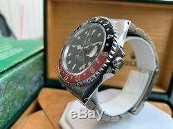 Very Rare Vintage 1990 Rolex 16710 GMT-Master II Coke Bezel Watch in FULL SET