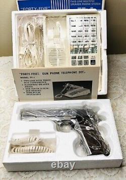 Very Rare Vintage Collectors 1987 Colt 45 Gun Telephone Set New In Box TESTED
