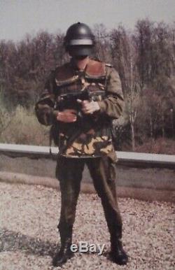 Very Rare Yugoslavian Era Grey Tiger Pattern Camo Uniform Set with Riot Vest 1985