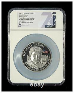 Very Rare and Valuable Set Donald Trump. 999 Silver Three Coins. 1, 2 & 5 Oz