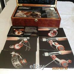 Very rare Ari T Hart ATH Trilogy reel set in mahogany case in unused condition