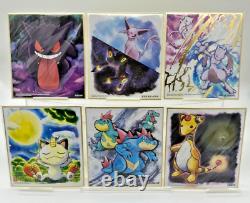 Very rare Pokemon Center Japan art board print SHIKISHI 6 sheets set BANDAI