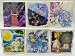 Very rare Pokemon Center Japan art board print SHIKISHI 6 sheets set BANDAI
