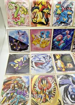 Very rare Pokemon Shikishi ART 2 All 16 Types Complete Set Japan Import BANDAI