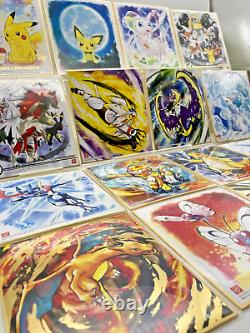Very rare Pokemon Shikishi ART 4 All 16 Types Complete Set Japan Import BANDAI