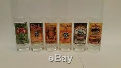 Very rare collectibles set of 6 shot glass Jack Daniels Whiskey Tennessee old #7