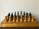 Very Rare Weighted Antique Wooden Chess Set By Botvinnik