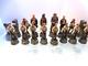 Vintage Cowboys And Indians Hand Painted Chess Set Very Rare