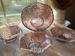 Vintage Fenton Amethyst Opalescent BOWL SET! VERY GORGEOUS! VERY RARE! GREAT