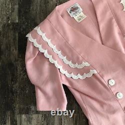 Vintage Lanz Originals Suit Blazer Skirt Set, Bubble Gum Pink, Size 4, Very Rare