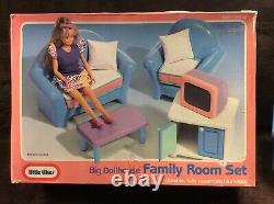 Vintage Little Tikes Dollhouse Family Room Set VERY RARE COMPLETE With BOX WOW