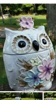 Vintage Napco Owl Cookie Jar Very Rare set of 3