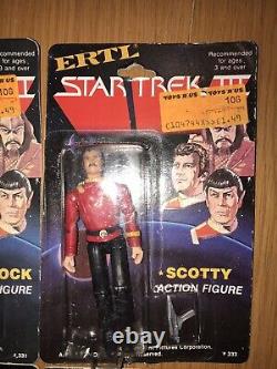 Vintage Star Trek III Set Of Four Action Figures Moc By ERTL 80s Very Rare