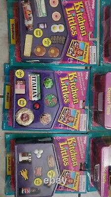 Vintage Tyco Kitchen Littles Food Packs Fun Settings Lot Of 9 Sealed. Very Rare