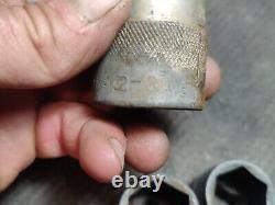 Vintage Very Rare Snap-on Wrench Company 1/2 Socket Set. 10pcs
