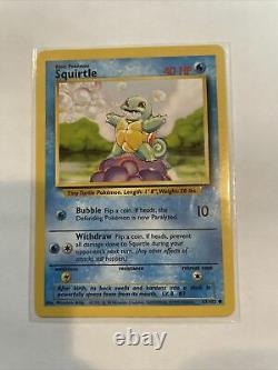 Wizards Very Rare Squirtle Pokémon Card 63/102 Base Set 1999