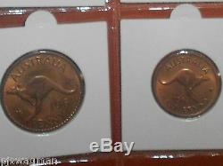 Wow Perth Mint Proof Set 1956 To 1962 Penny & Half Penny Very Rare