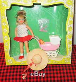 1966 Tres Rare Barbie Vtg. Tuttiboxed Setwalkin`my Dolly! 3552complete + Mint