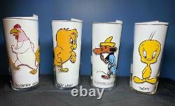 1973 Pepsi Looney Tunes 16oz Federal Glass Company Very Rare 4 Ensemble De Verre
