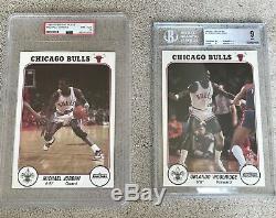1985 Bulls Interlake Set Avec Michael Jordan Psa 8 & 9. Woolridge Bgs Très Rare